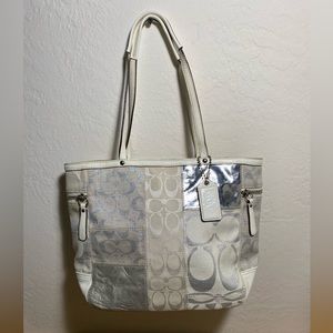 Coach patchwork tote purse